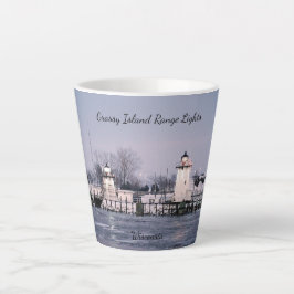 Taza De Café Latte Grassy Island Range Lights lata mug