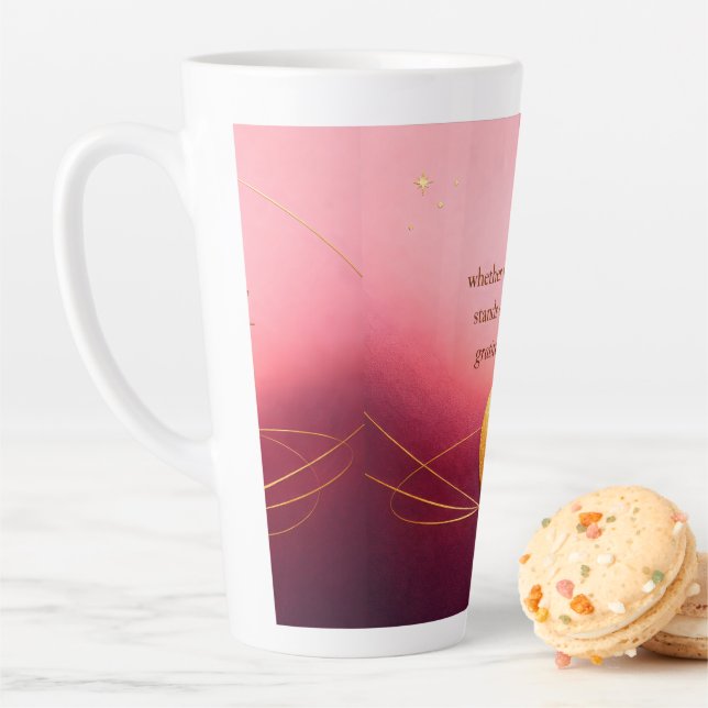 Taza De Café Latte Gratitude Remains™: A Love-Led Morning & Night (In situ)