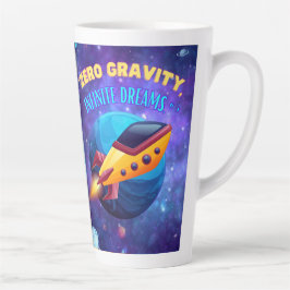 Taza De Café Latte Gravedad cero sueños infinitos