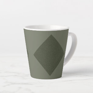Taza De Café Latte Green Diamond Moss Green Latte Mug - Personalizado