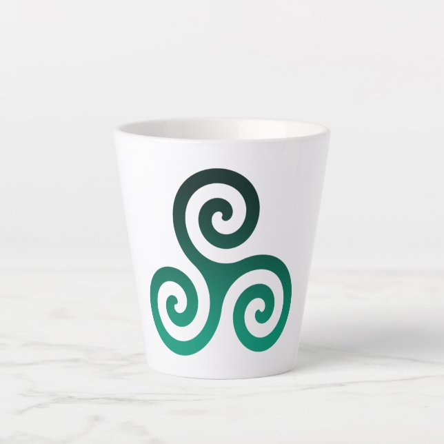 Taza De Café Latte Green Triskele (Anverso)