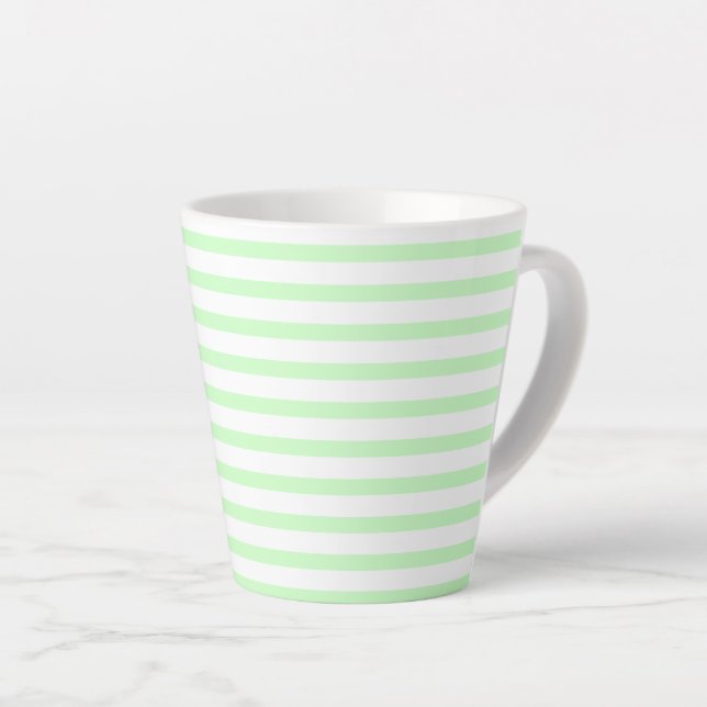 Taza De Café Latte green-white –zweifarbig two-tone grün-weiß pastel (Ángulo derecho)