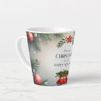 Taza De Café Latte Gren&Red Holiday mug 2025
