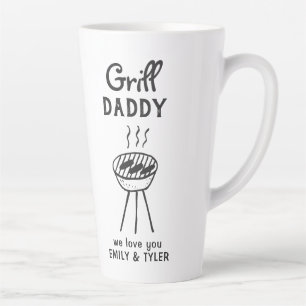 Taza De Café Latte Grill Daddy Personalizado Día del Padre