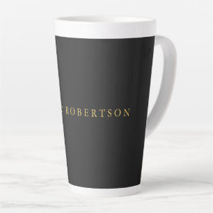Taza De Café Latte Gris Gold Color Profesional Añadir nombre