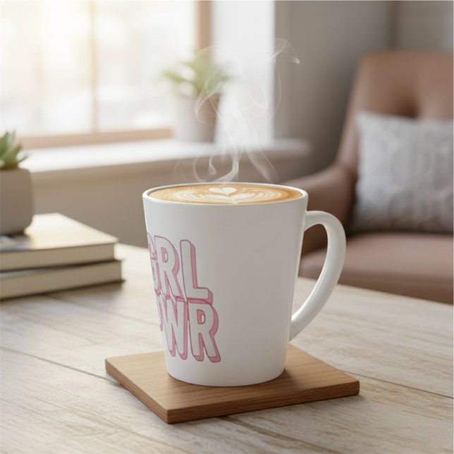 TAZA DE CAFÉ LATTE GRL PWR (Subido por el creador)