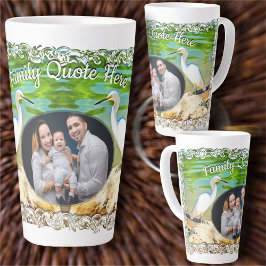 Taza De Café Latte Grúa Familiar En El Río Mismaloya 0335