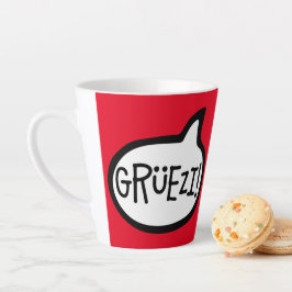 Taza De Café Latte ¡Grüezi! Hola en alemán suizo, Schwiizerdütsch