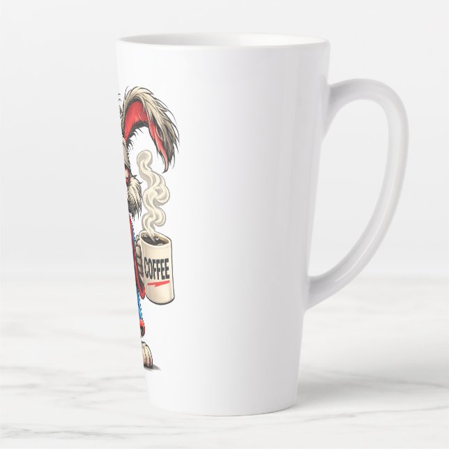 Taza De Café Latte Grumpy Bunny Coffee Funny T-Shirt (Derecha)