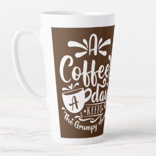 Taza De Café Latte Grumpy Coffee Cat