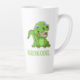 Taza De Café Latte grüne Krokodil