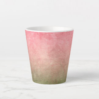 Taza De Café Latte Grunge Colors - Rose Pink & Green