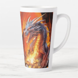 Taza De Café Latte Guarida de dragón (cuaderno coincidente disponible