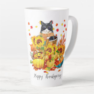 Taza De Café Latte Guay fall cat