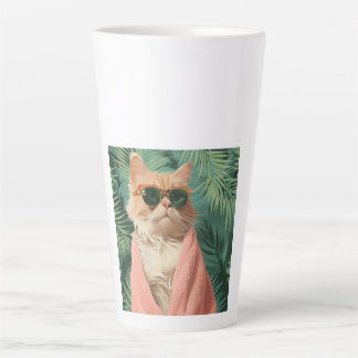 Taza De Café Latte Guay Ginger Cat Vacaciones Vibes Estética