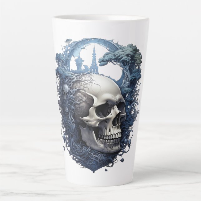Taza De Café Latte 🔥 💀 Guay Skull Latte Mug 💀 🔥 (Anverso)