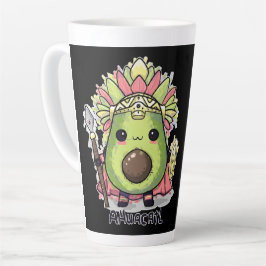 Taza De Café Latte Guerrero Ahuacatl Azteca Aguacado