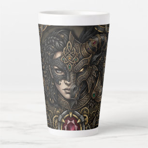 Taza De Café Latte Guerrero Celta Steampunk. 