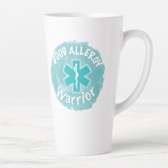 Taza De Café Latte Guerrero de alergia alimentaria (Derecha)