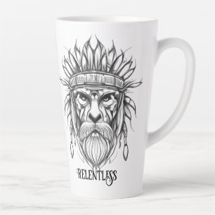 Taza De Café Latte Guerrero incesante de Viking Mug