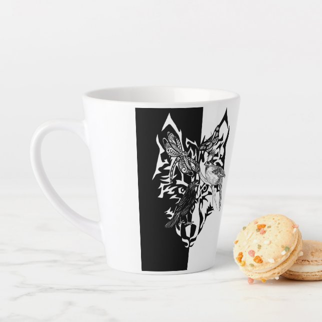 Taza De Café Latte Guías de animales salvajes de 4" de altura (In situ)