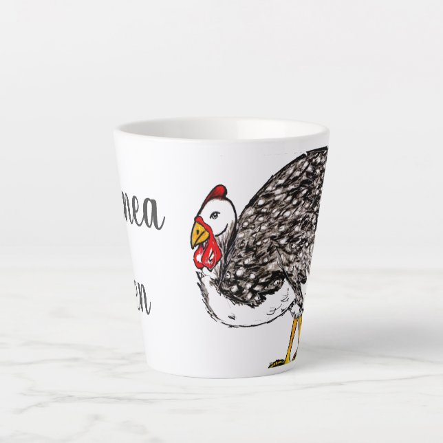 Taza De Café Latte Guinea Hen (Anverso)