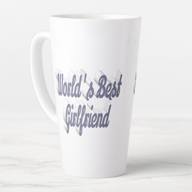 Taza De Café Latte Guión gris de Girlfriend (Ángulo izquierdo)