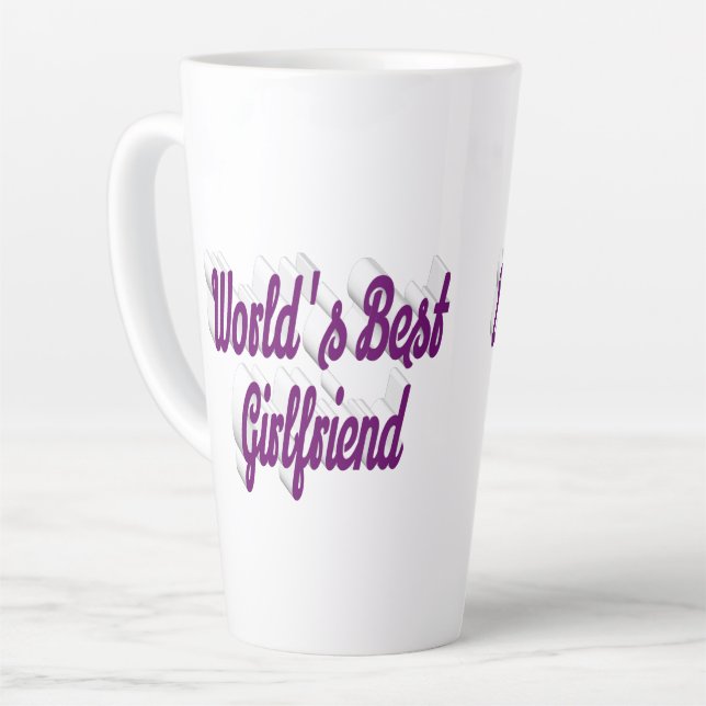 Taza De Café Latte Guión morado de Girlfriend (Ángulo izquierdo)