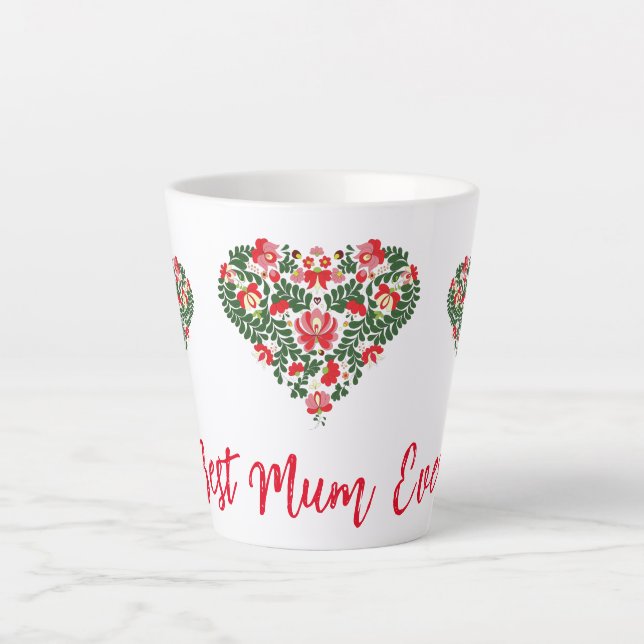 Taza De Café Latte Guión personalizado más Mamá personalizada (Anverso)