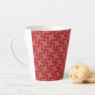 Taza De Café Latte Guirnalda de Navidad Roja, Decoración de Navidad, 