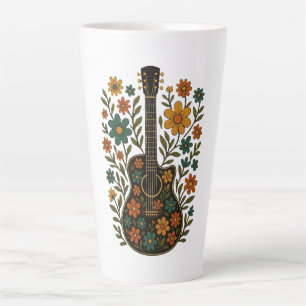 Taza De Café Latte Guitar & Bloom Designs
