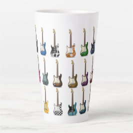 Taza De Café Latte Guitar Latte Mug