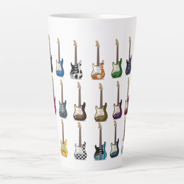 Taza De Café Latte Guitar Latte Mug (Anverso)