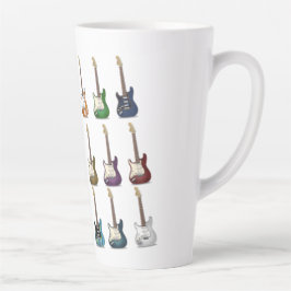 Taza De Café Latte Guitar Latte Mug