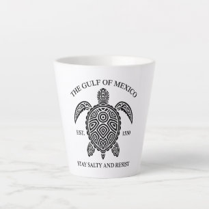 Taza De Café Latte Gulf Of Mexico ESTD 1550 Stay Salty And Resist