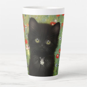 Taza De Café Latte Gustav Klimt Kitten