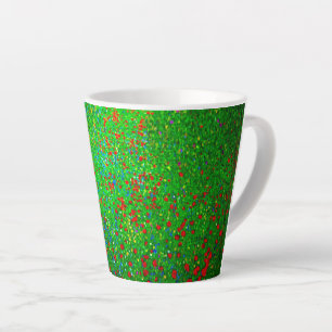 Taza De Café Latte Gustav Klimt Poppy Field