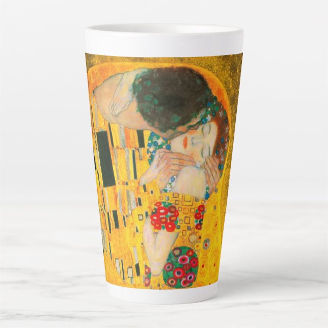 Taza De Café Latte Gustav Klimt The Kiss (Anverso)