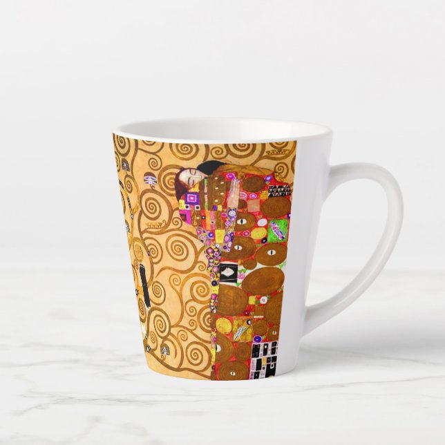 Taza De Café Latte Gustav Klimt Tree of Life (Derecha)