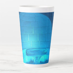 Taza De Café Latte Habitación Igloo en Hotel de Glace, Quebec, Canadá