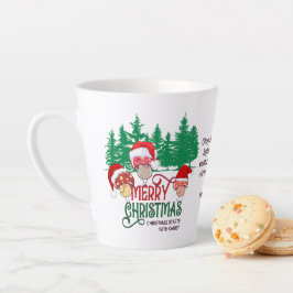 Taza De Café Latte HABITACIONES DE NAVIDAD cristiana MERRY en bosque