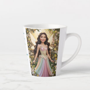 Taza De Café Latte Hada de la Flor de Quince 