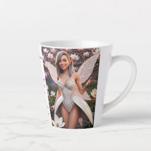 Taza De Café Latte Hada de Magnolia 