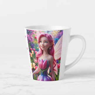 Taza De Café Latte Hada de Tulipán