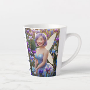 Taza De Café Latte Hada Iris