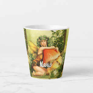 Taza De Café Latte Hadas de hongo Thunder_Cove