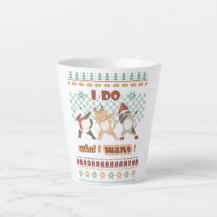 Taza De Café Latte Hago Lo Que Quiero   Gatos Dabbing