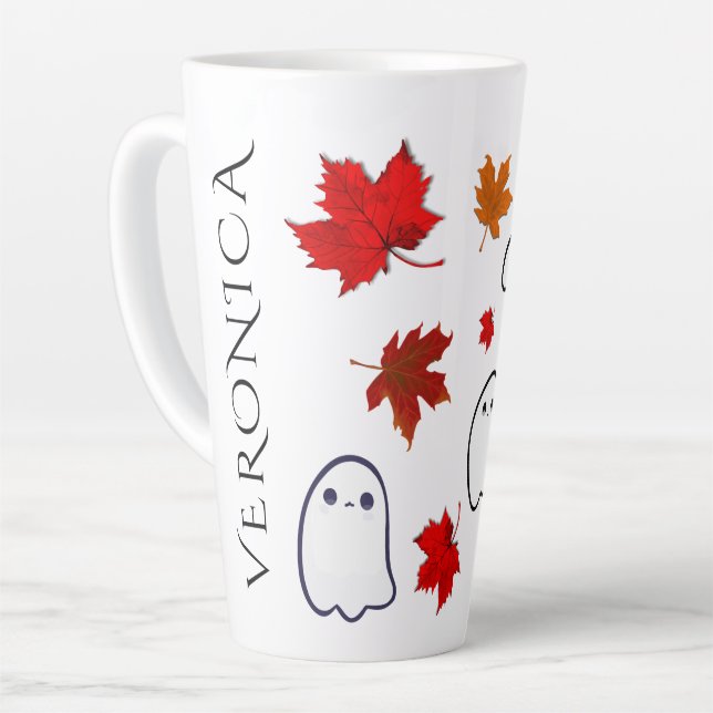 Taza De Café Latte Hairdresser Ghosts Personalizados Tijeras (Ángulo izquierdo)