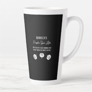 Taza De Café Latte Halloween Black Pumpkin Spice Sweice or Nice