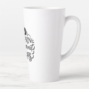 Taza De Café Latte Halloween Calabaza Besos Cosecha Deseos Cumpleaños